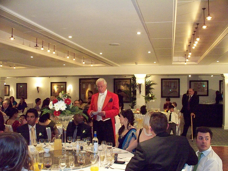 Toastmaster Announcing Speakers at Indian Wedding